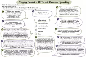 Vorschau - Arbeitsblätter - Staying behind: Matching task - central statements - Seite 1