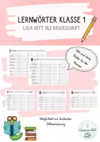 Vorschau - Arbeitsblätter - Lernwörter Klasse 1 Lola Heft 1&2 - Druckschrift - Deckblatt