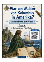 Vorschau - Arbeitsblätter - War ein Waliser vor Kolumbus in Amerika? – Video-Arbeitsblatt mit Lösungen und QR-Code - Deckblatt
