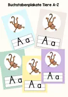 Vorschau - Poster - Buchstabenplakate Tiere A-Z - Deckblatt