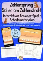 Vorschau - Arbeitsblätter - Zahlensprung - Sicher am Zahlenstrahl - Klasse 1-3 Interaktives Lernspiel - Deckblatt