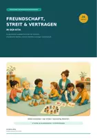 Vorschau - Stundenentwürfe - Freundschaft, Streit & Vertragen in der Kita | 20 Angebote mit Praxiskarten - Deckblatt