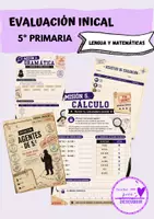 Vista previa - Evaluación - Evaluación inicial 5º agentes secretos lengua y matemáticas - Portada