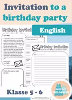 Vorschau - Arbeitsblätter - Birthday Invitation / Writing - Deckblatt