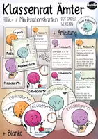 Vorschau - Mal- und Bastelvorlagen - Klassenrat - Ämter Karten und Rollen (Grundschule / Sekundarstufe 1) - Deckblatt