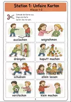Vorschau - Stationenlernen - Goldene Regel: Karten zum Fairsein – Religion Klasse 1-2 - Seite 2