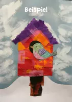Vorschau - Stundenentwürfe - Winter Kunst Klasse 2 - Winter Kunst Klasse 3 - Winter Kunst Klasse 4 - Vogelhaus - Seidenpapier - Wintervögel basteln Winter - Kunst Winter Klasse 2 - Seite 3