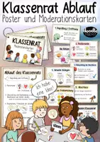 Vorschau - Arbeitsblätter - Ablauf Klassenrat - Poster und Moderationskarten Klasse 2-6 Klassenlehrer - Deckblatt