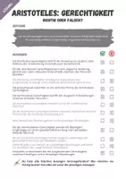 Vorschau - Arbeitsblätter - Aristoteles: distributive und kommutative Gerechtigkeit – Quiz „Richtig oder falsch?“ für Vertiefung & Wiederholung für Kl. 11-13 - Seite 2