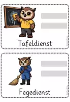 Vorschau - Bildkarten - Klassendienste Eulenklasse 🦉 | 48 Visualisierungen – 2 Varianten | Klassenorganisation - Seite 2