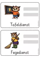 Vorschau - Bildkarten - Klassendienste Eulenklasse 🦉 | 48 Visualisierungen – 2 Varianten | Klassenorganisation - Seite 3