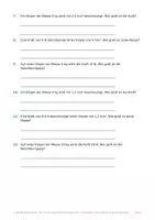 Vorschau - Arbeitsblätter - Kraft und Gewichtskraft: F = m · g üben - Seite 1