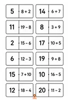 anteprima - Flashcard - Domino matematico_entro il _Maestra Teresa Valente - Pagina 1