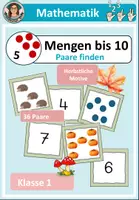 Vorschau - Spiele - Mengen Paare finden Spiel - Anfangsunterricht Mathe - Deckblatt