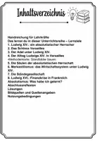Vorschau - Unterrichtsreihen - Unterrichtsreihe Absolutismus - Seite 1