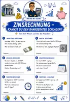 Vorschau - Stundenentwürfe - Zinsrechnung – Kannst du den Bankberater schlagen? | Kostenloses Übungsblatt - Seite 1