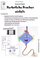 Vorschau - Stundenentwürfe - Kunst im Herbst: "Herbstliche Drachen" wickeln - Deckblatt