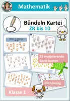 Vorschau - Arbeitsblätter - Strichlisten Kartei Tiere - Klasse 1 - Anfangsunterricht Mathe - Deckblatt