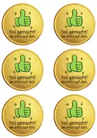 Vorschau - Mal- und Bastelvorlagen - Goldene Regel Medaille - Seite 1