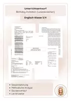 Vorschau - Stundenentwürfe - Unterrichtsentwurf: Birthday Invitation (Leseverstehen) - Deckblatt