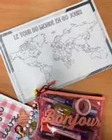 Vista previa - Hojas de trabajo - Le tour du monde en 80 jours | Mapa interactivo y medios de transporte - Portada