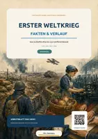 Vorschau - Arbeitsblätter - Erster Weltkrieg - Fakten und Verlauf - Stellungskrieg, Schlacht von Verdun, U-Boot-Krieg - Differenziertes Unterrichtsmaterial zum Video mit QR-Code und Lösung - Deckblatt