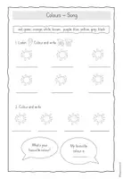 Vorschau - Arbeitsblätter - Colours – Englisch Grundschule | Präsentation, Blitzlesen & Arbeitsblatt - Seite 1