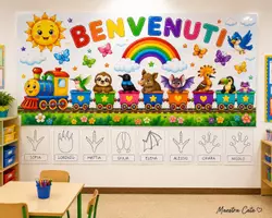 anteprima - Poster - MAXI POSTER 210 X 120 CM BENVENUTI TRENINO COL COLIBRI' - Pagina di copertina