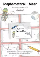 Vorschau - Arbeitsblätter - Miniheft: Nachspuren & Schwungübungen - Meerestiere (Graphomotorik) - Deckblatt