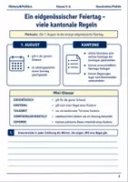 Vorschau - Arbeitsblätter - Feiertage Schweiz Arbeitsblatt Klasse 5–6 - Seite 1