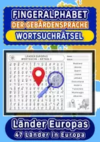 Vorschau - Spiele - Wortsuchrätsel mit dem Fingeralphabet der Gebärdensprache – Länder Europas - Deckblatt