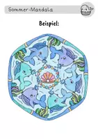 Vorschau - Mal- und Bastelvorlagen - Sommer-Mandalas für die Grundschule – 22 Ausmalbilder für Kunst, Freiarbeit & Vertretung | Klasse 1–4 - Seite 1