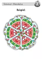 Vorschau - Mal- und Bastelvorlagen - Sommer-Mandalas für die Grundschule – 22 Ausmalbilder für Kunst, Freiarbeit & Vertretung | Klasse 1–4 - Seite 3