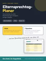 Vorschau - Interaktives Material - Elternsprechtag-Planer: Die smarte Web-App für stressfreie Elternsprechtage (100 % offline & datenschutzkonform) - Deckblatt