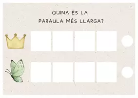 Vista previa - Hojas de trabajo - CONSCIÈNCIA FONOLÒGICA: QUINA ÉS LA PARAULA MÉS LLARGA? - página 3