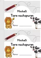 Vorschau - Arbeitsblätter - Miniheft: Nachspuren & Schwungübungen - Tiere (Graphomotorik) - Seite 3