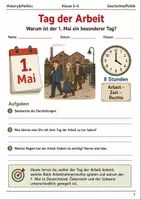 Vorschau - Arbeitsblätter - Tag der Arbeit DACH Vergleich Arbeitsblatt Klasse 5–6 - Deckblatt