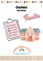 Vorschau - Anderer Materialtyp - Checkliste - neue Schule - Deckblatt
