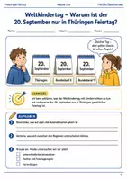 Vorschau - Arbeitsblätter - Weltkindertag Thüringen Arbeitsblatt Klasse 5–6 - Deckblatt