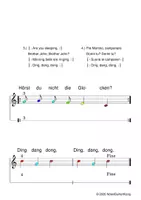 Vorschau - Arbeitsblätter - (A) Bruder Jakob Erarbeitung - Text, Singen, bunte Noten, Klangröhren, Glockenspiel, Blockflöte / Kinderlieder - Anfänger und Fortgeschrittene - Seite 3