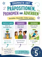 Vorschau - Stundenentwürfe - Wortarten Klasse 5 differenziert – Pronomen, Präpositionen & Adverbien - Deckblatt