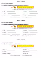 Aperçu - Feuilles d'exercices - Genero Numero trabajo autonomo - Page 1
