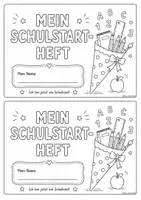 Vorschau - Arbeitsblätter - Miniheft zur Einschulung | Schulstartheft für die 1. Klasse | Schulanfang | erste Unterrichtsstunde - Seite 1