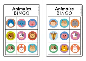 Vista previa - Juegos / Gamificación - Bingo Animales Español - Portada