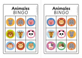 Vista previa - Juegos / Gamificación - Bingo Animales Español - página 2