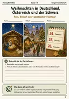 Vorschau - Arbeitsblätter - Weihnachten DACH Arbeitsblatt Klasse 5–6 - Deckblatt