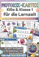 Vorschau - Stationenlernen - Motorik trainieren - Monster-Motorik-Werkstatt | 12 Stationen für Feinmotorik, Graphomotorik & Wahrnehmung - Deckblatt