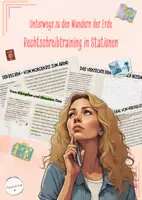 Vorschau - Stundenentwürfe - Rechtschreibtraining in Stationen (Deutsch, Klasse 6/7) - Deckblatt