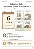 Vorschau - Arbeitsblätter - Heilige Drei Könige Arbeitsblatt Klasse 5–6 - Deckblatt