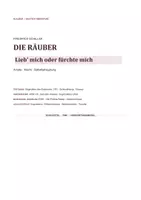 Vorschau - Arbeitsblätter - Friedrich Schiller: Die Räuber – Lieb mich oder fürchte mich | Klausur + EWH - Seite 1